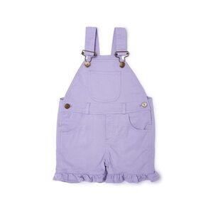 Dotty Dungarees NWT Girls' Frill Overall Shorts Lilac Size 6-7y